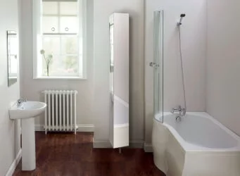 Узкий шкаф в прихожую Спика Шелф Белый