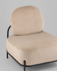 Кресло Стоун К велюр рельефный бежевый