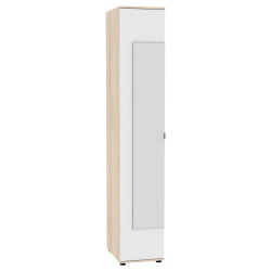 Шкаф распашный Алиса (Х1_М) 2230х400х540 с торцевой ручкой (ДСС-Белый) / (H1_M)
