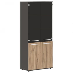 Шкаф комбинированный EDIS EHCS 85.2 Дуб Денвер светлый Белый Мокко