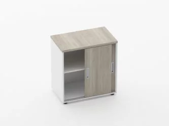 Тумба-купе Deka 9.02.07 Дуб Сантана светлый/Белый