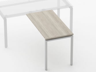 Брифинг-приставка для стола на П-обр.опорах Дека 7.10.12 Дуб Сантана светлый / Deka