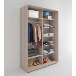 Шкаф-купе 2-х дверный Акцент-Лайт Д3 1000х600 Ясень шимо светлый