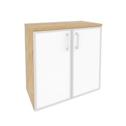 Шкаф низкий широкий ОНИКС О.СТ-3.2Р вхите Тиквуд Светлый / ONIX O.ST-3.2R white