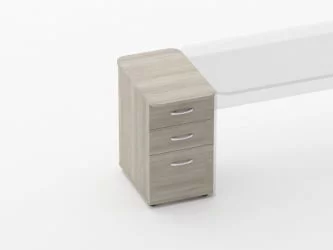 Тумба приставная на 3 ящика Glassy 3.10.14 Дуб сантана светлый