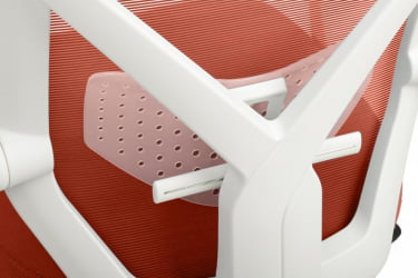 Кресло Oliver RCH W-203AC Белый пластик/Оранжевый