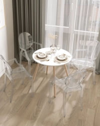 Стол круглый Рокки New D=80 белый