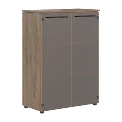 Шкаф со стеклянными дверьми MORRIS TREND MMC 85.2 Антрацит Кария Пальмира