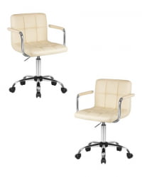 Офисное кресло для персонала DOBRIN TERRY (кремовый) 2 шт