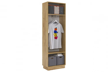 Бельевой шкаф Моди MGM-02 дуб крафт золотой/белое дерево