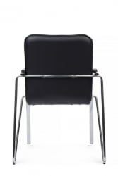 Стул Самба с деревянными подлокотниками СМБ-02Х Хром гальв. Черный / SMB-02H