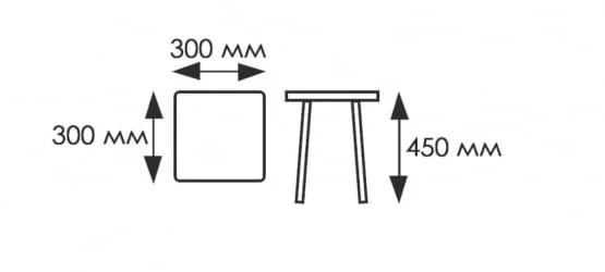 Табуретка пл. 1 кат. 4242 Ноги белые КОМПЛЕКТ 2 шт.