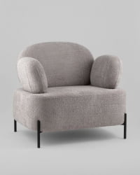 Кресло Кэнди ткань с подлокотниками букле капучино