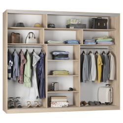 Шкаф-купе B-230х270х60-1(ЯШТ-ЯШС-D7D7D7)