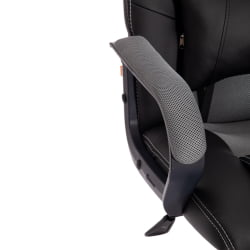 Кресло DRIVER (22) кож/зам/ткань, черный/серый, 36-6/TW-12