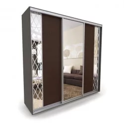 Черный шкаф-купе Акцент-Вера КР 2100х600  Венге