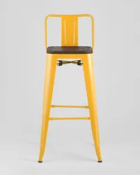 Стул барный Tolix Wood 75.5  со спинкой Желтый