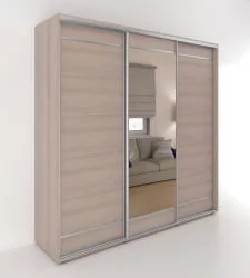 Шкаф-купе 3-х дверный Акцент-Лайт Д3 1800х600 Ясень шимо светлый