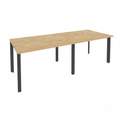 Стол переговорный (2 столешницы) ONIX O.MP-PRG-2.2 Тиквуд Светлый/Антрацит