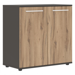 Шкаф с глухими малыми дверьми EDIS ELCS 85.1 Дуб Денвер светлый Белый Мокко