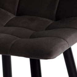 Стул полубарный CHILLY (mod. 7095пб ) ткань/металл, 53x44x94 см, высота до сиденья 66 см, темно-серый barkhat 14/черный