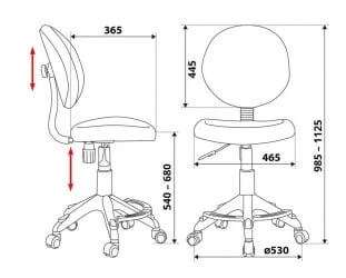 Кресло детское Бюрократ KD-W6-F/AQUA голубой аквариум сетка (пластик белый)