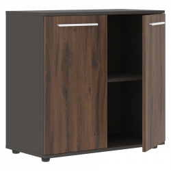 Шкаф с глухими малыми дверьми EDIS ELCS 85.1 Дуб Денвер темный Белый Мокко