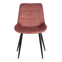 Стул ABRUZZO ( mod. 8060 ) металл/вельвет, 52 х 63 х 85 см, коралловый (HLR 44)/черный