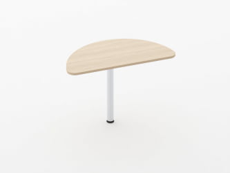 Приставка-полукруг для двух угловых столов Glassy 2.20 Венге