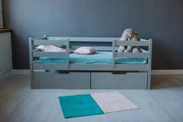 Детская кровать для девочки RooRoom VK-11с Серая