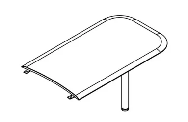 Приставка для стола руководителя WB 127 Дуб сонома