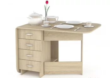 Стол-книжка с ящиками Глория 606 К Дуб сонома