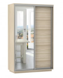 Шкаф-купе двухдверный Экспресс Дуо Медиум 1400х2200h Ясень шимо светлый