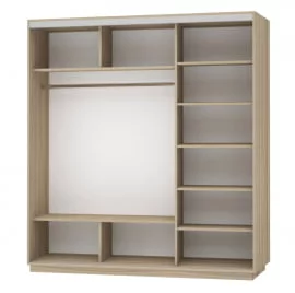 Шкаф-купе трехдверный Экспресс Трио Элемент 2100х2400h Дуб сонома