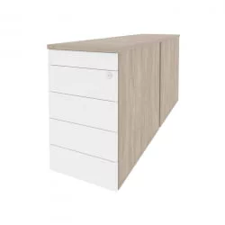 Тумба двойная приставная / опорная (ТИП-ОН) ОНИКС О.ТПО-2.8 ТИП Дуб Аттик/Белый / (TIP-ON) ONIX O.TPO-2.8 TIP