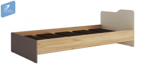 Детская кровать для девочки RICH КР-003 Миндаль/Глиняный серый/дуб крафт золотой