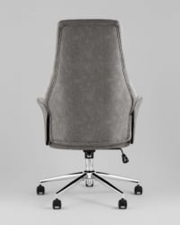 Кресло офисное TopChairs Neoma светло-серый экокожа ткань