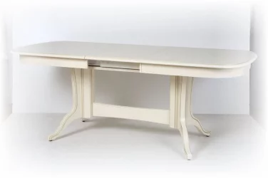 Стол обеденный раскладной Лира-3 (1,2м) тон 2М с золотой патиной