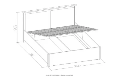Кровать с подъемным механизмом (1600) Sherlock 42.2 Дуб Сонома (спальня)