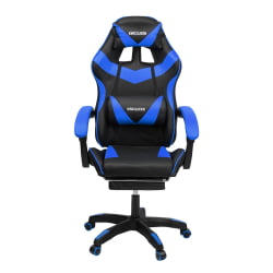 Кресло 088 цвет черный/синий с массажем 088-black-blue-mass