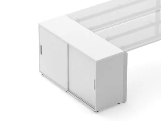 Тумба-купе для рабочего модуля Deka 9.02.125 Белый