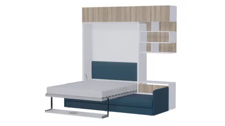 Диван Лайт К 1600 с полкой Белый Дуб Сонома Либерти 38