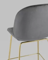 Стул полубарный Beetle со спинкой gold Серый