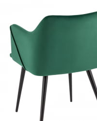 Стул с подлокотниками Джоэл велюр Зеленый