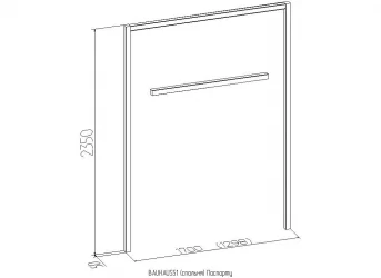 Паспарту BAUHAUS 51 Орех шоколадный (спальня)
