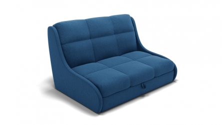 Диван Куба 800 (ЗР) Цвет фасада: Синий; Тип: Прямой; Материал фасада: Металл/Велюр