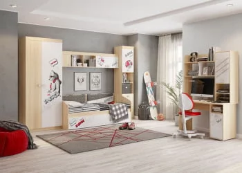 Стол для школьника Энерджи MDE-05 Дуб сонома Белый