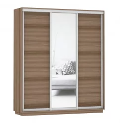 Шкаф-купе трехдверный Экспресс Медиум-1 1800х2200х Ясень шимо тёмный / 1800х2200h