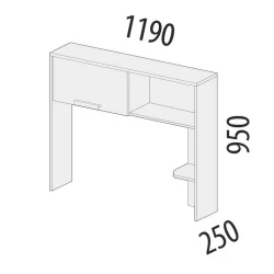 Надстройка Кашемир 900.25 Дуб Кронберг