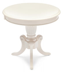 Круглый стол MEEN ( MO-ET ) дерево гевея/мдф, 59х59х55см, ivory white (слоновая кость 2-5)